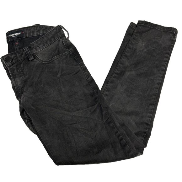 Etienne Marcel Women’s Size 25 Jeans Black Faded Star Print Skinny - Picture 1 of 12